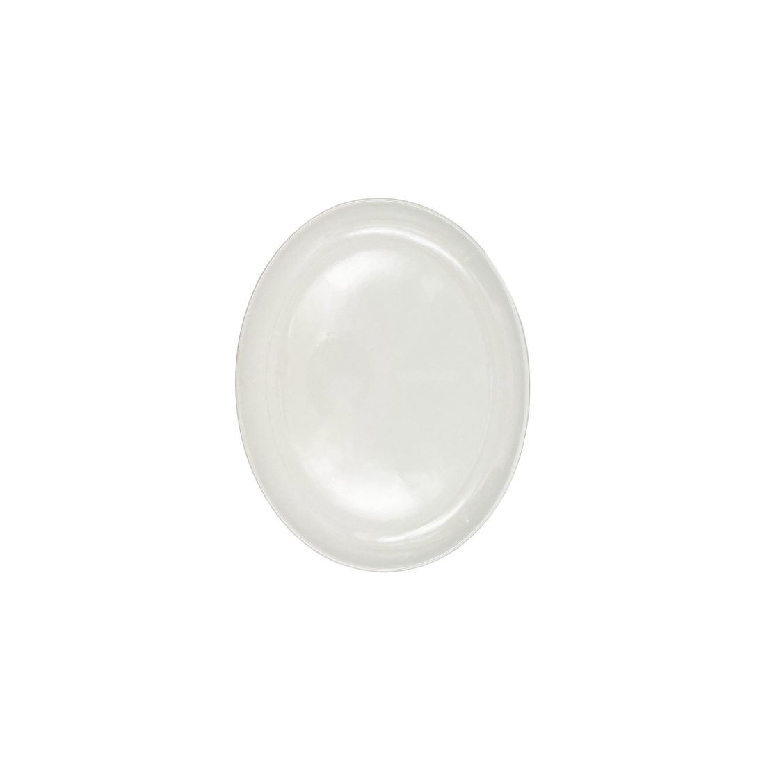 Shell Bisque Medium Oval Plate- White- Set of 4