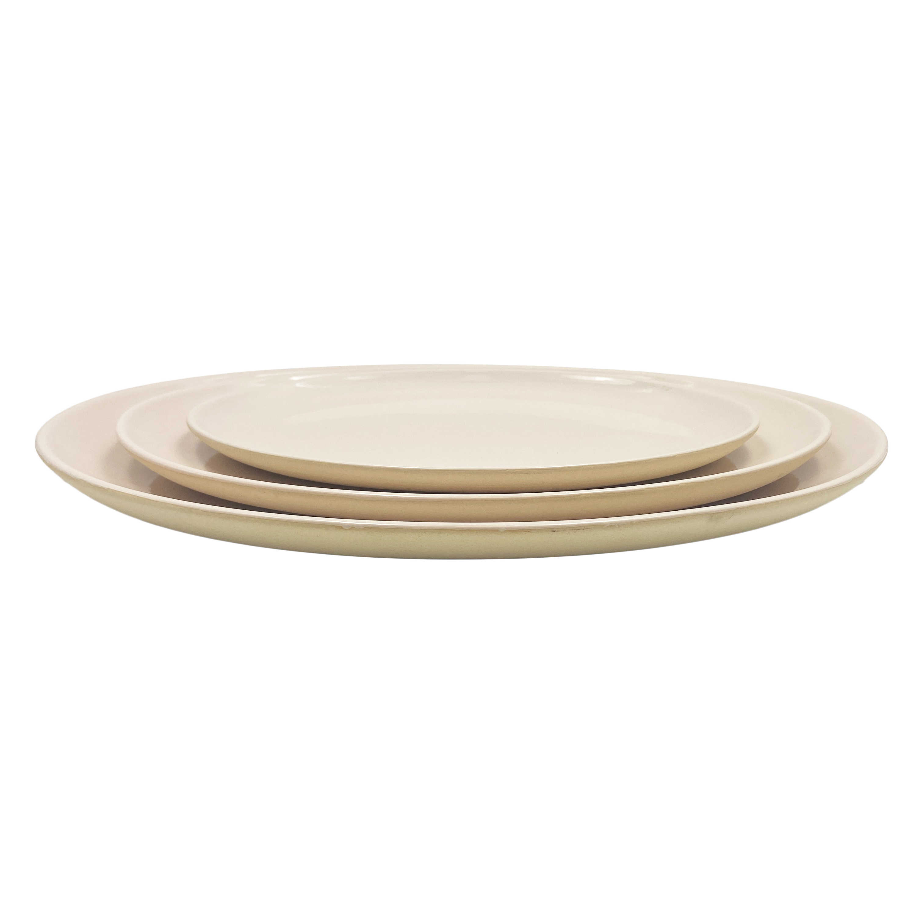 Shell Bisque Large Oval Plate- Soft Pink- Set of 4