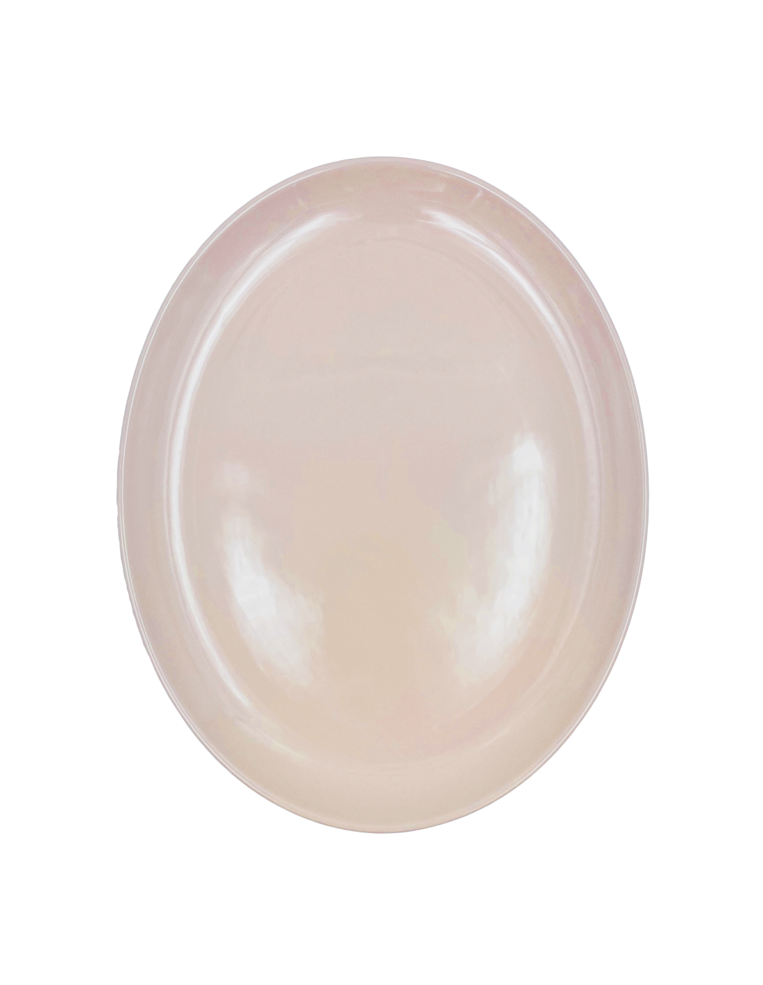Shell Bisque Extra Large Oval Plate- Soft Pink- Set of 2