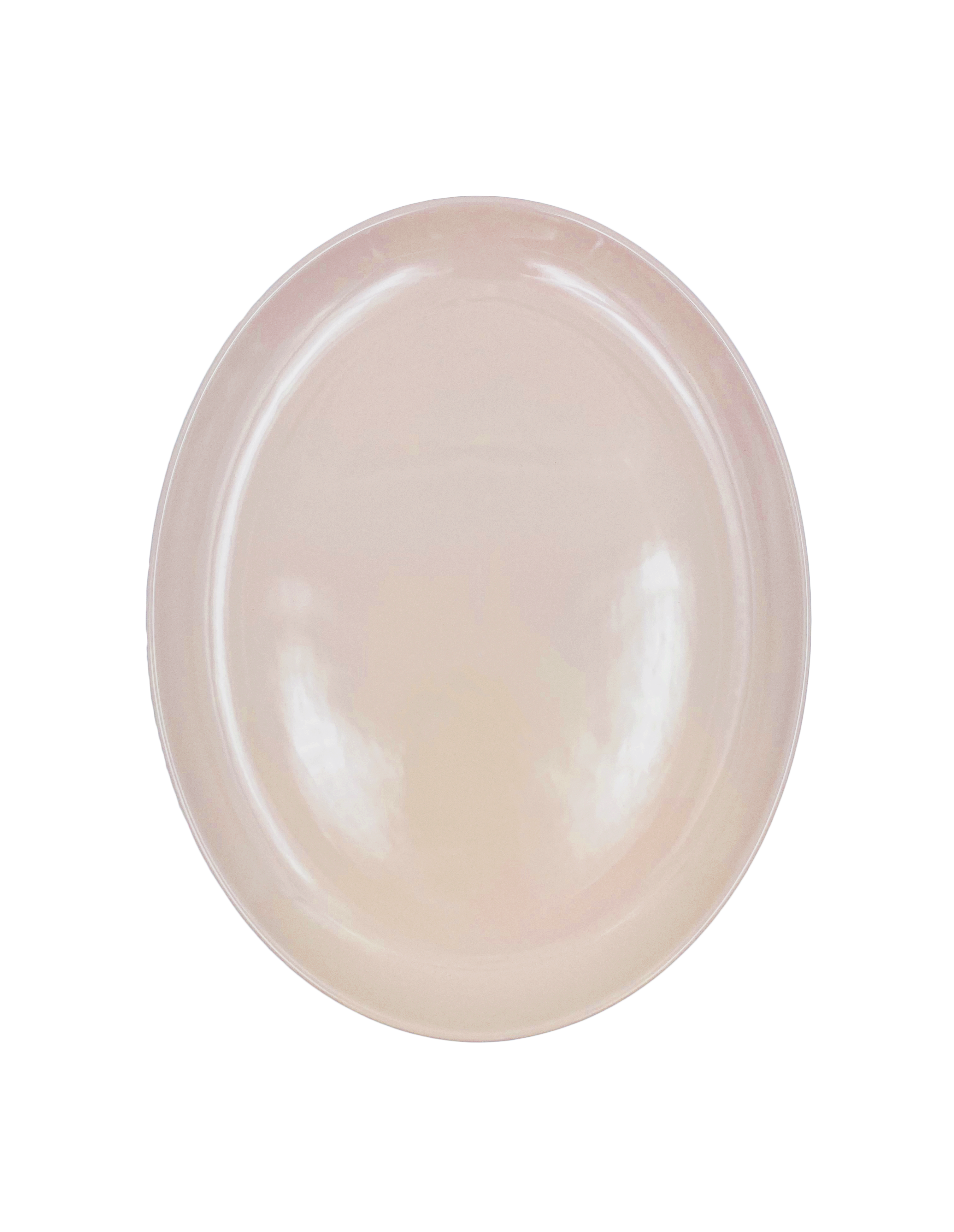 Shell Bisque Extra Large Oval Plate- Soft Pink- Set of 2