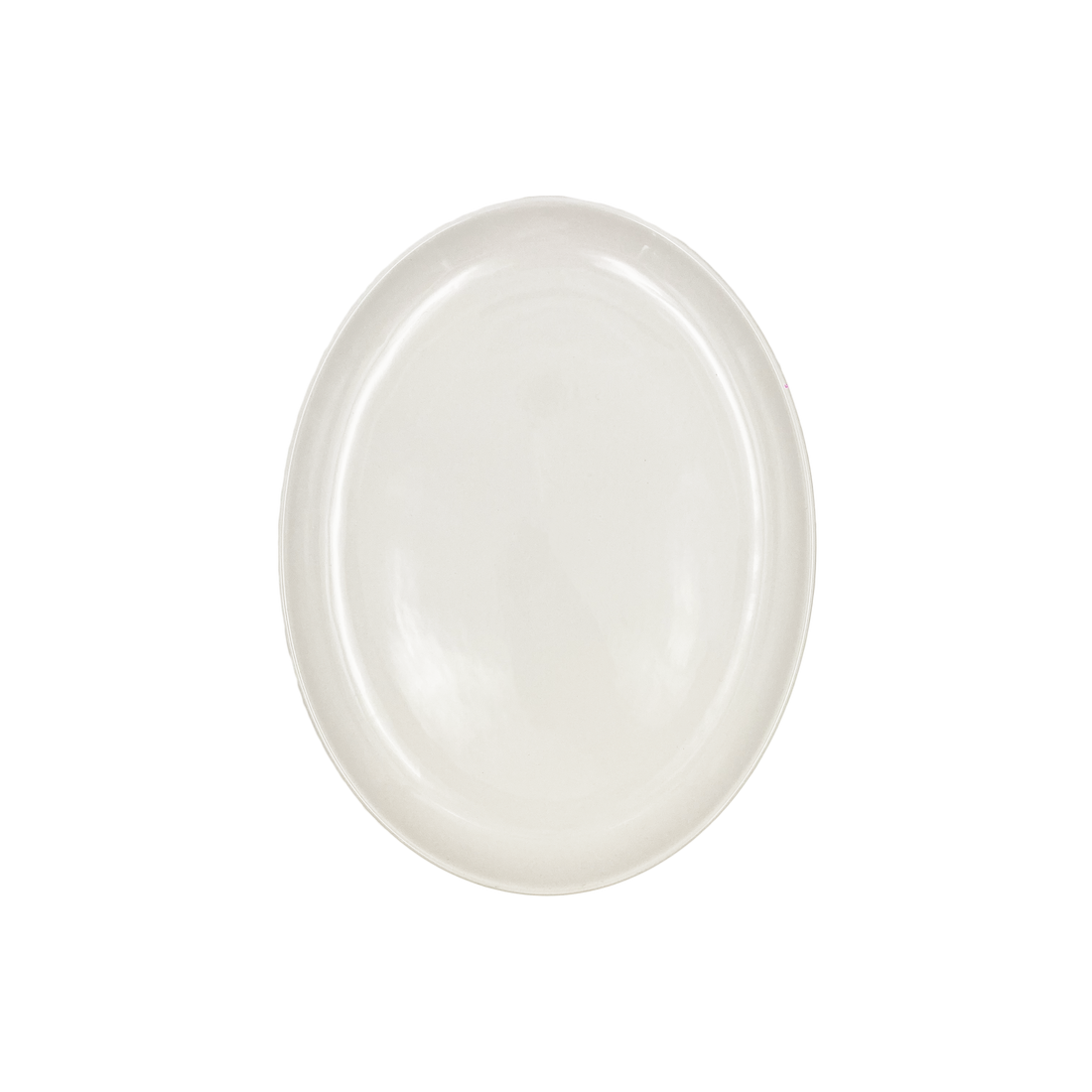 Shell Bisque Extra Large Oval Plate- White- Set of 2