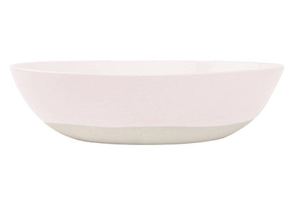 Shell Bisque Round Serving Bowl Soft Pink