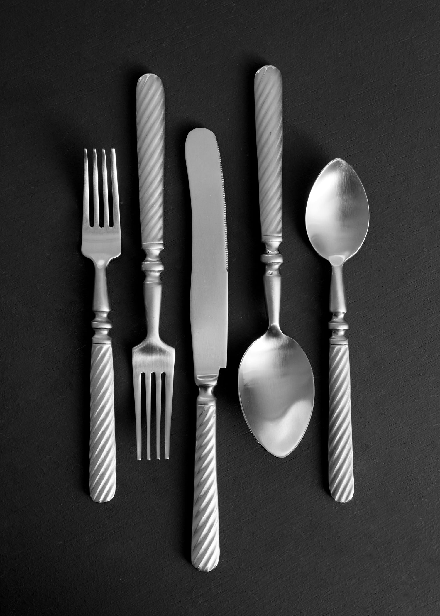 Marcigny 5-Piece Cutlery Set in Brushed Stainless Steel