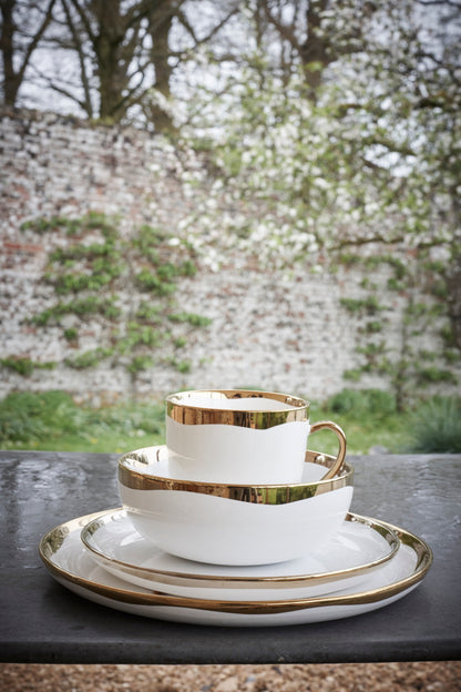 Dauville Cup &amp; Saucer in Gold