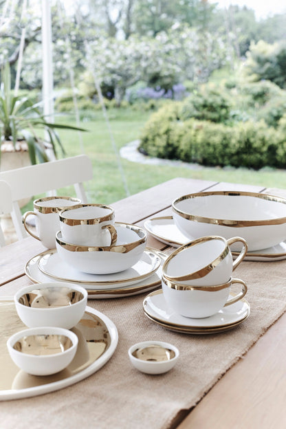 Dauville Cup &amp; Saucer in Gold