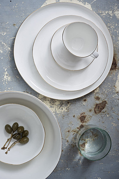 Abbesses Small Plate Gold Rim - Set of 4