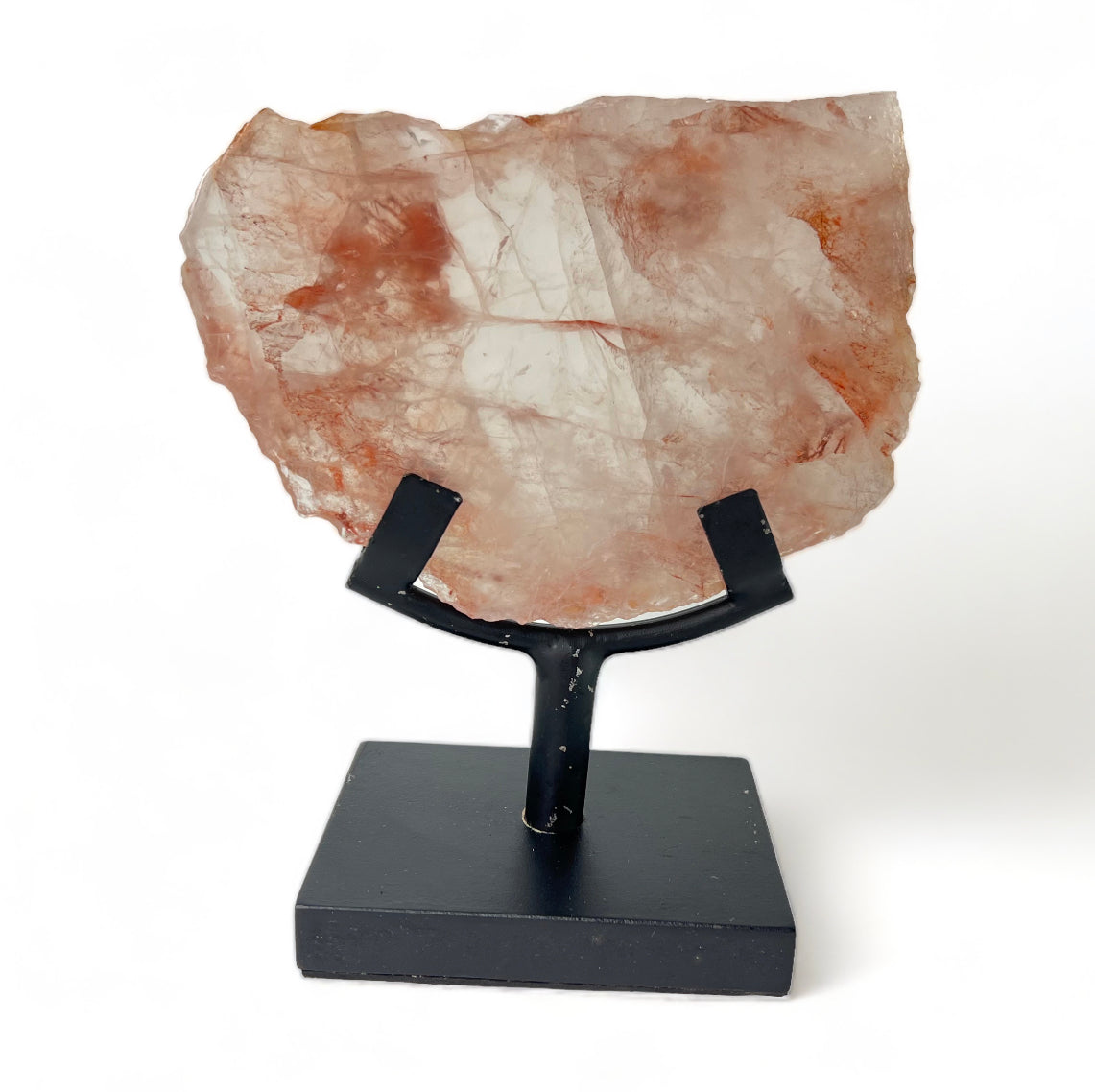 Fire Quartz Slice on Stand