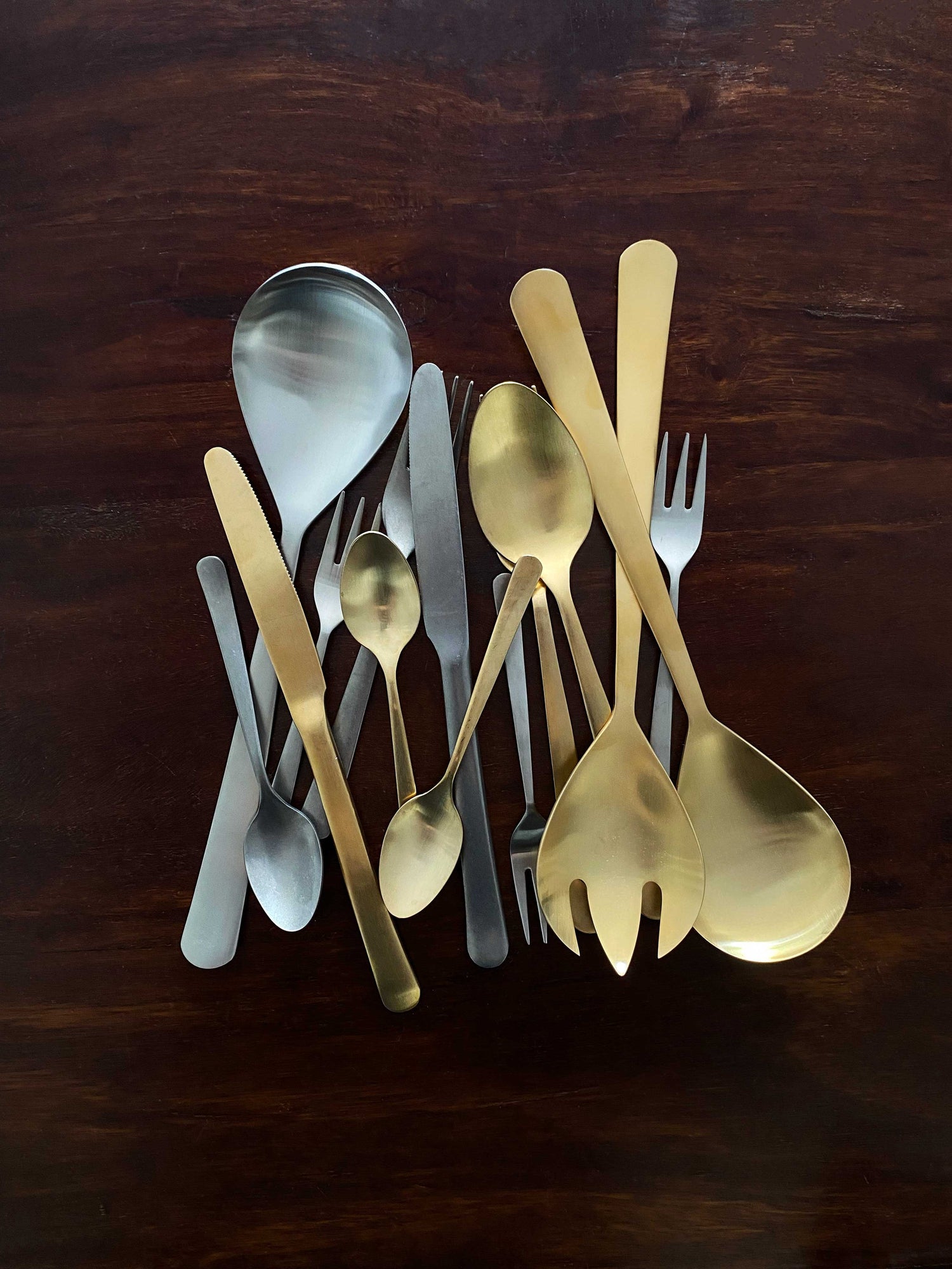 Oslo Cutlery Set in Matte Gold