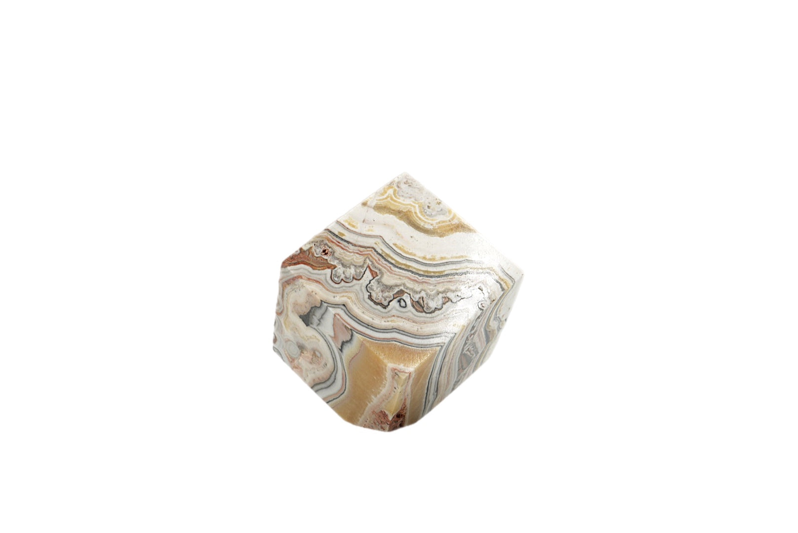 Calcite Caramel Banded Cube