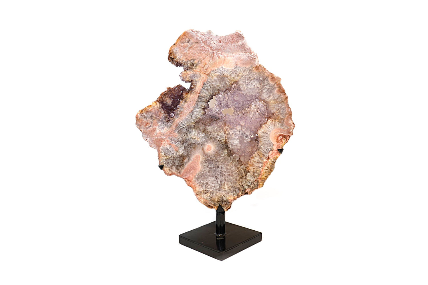 A Stunning Pink Amethyst Slab on Stand