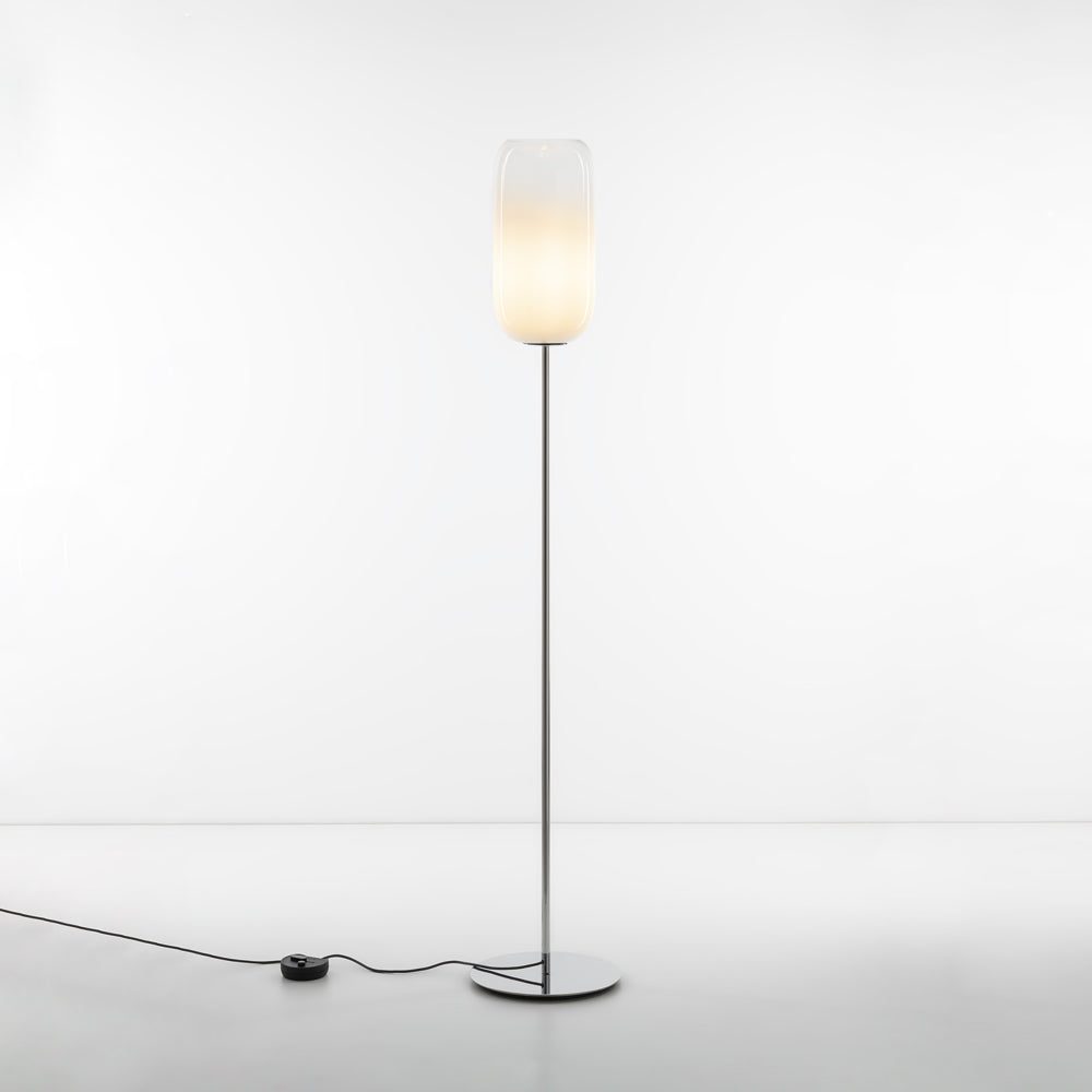 Gople Classic Floor Lamp - Smoked White/White