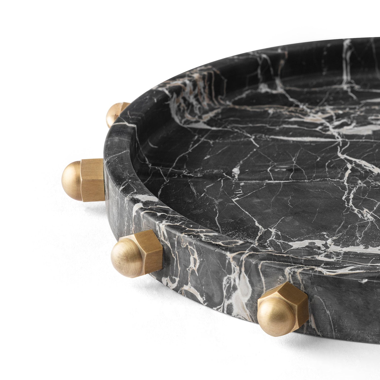 Bolt Tray - Portoro Marble