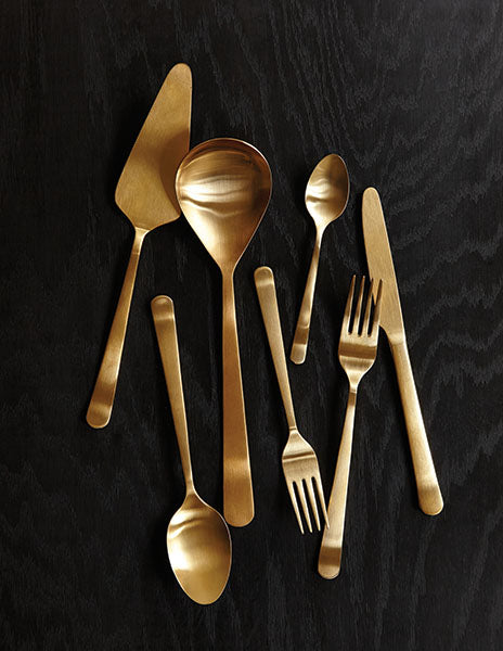 Oslo Cutlery Set in Matte Gold