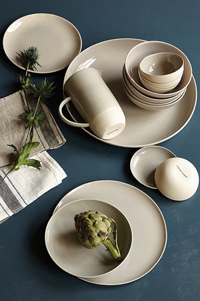 Shell Bisque 3-piece place setting - Grey