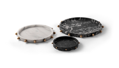 Bolt Tray - Portoro Marble